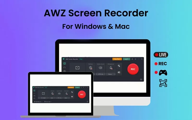 cara memperkecil ukuran video dengan AWZ screen recorder