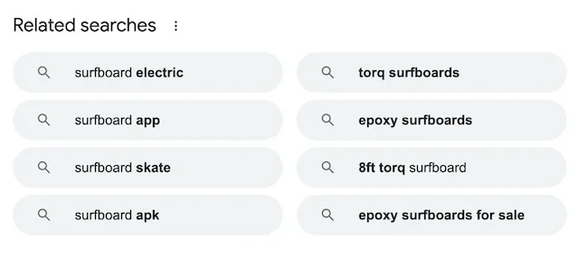 Google Related Searches